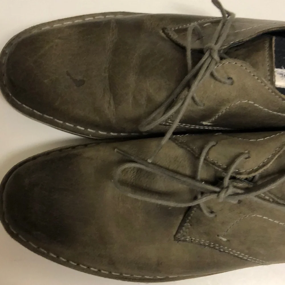 Steve Madden Men's Hasten Shoes Grey Tone Leather Oxford Derby Casual Sz 10